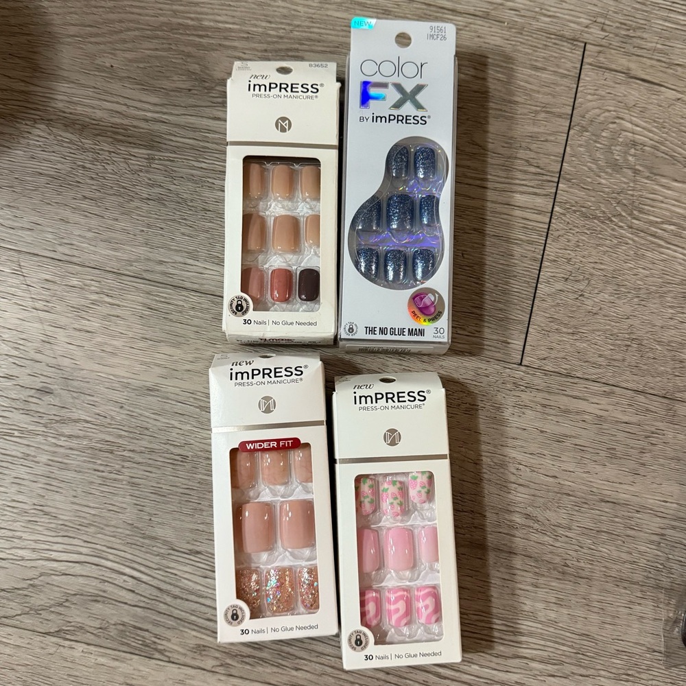 imPRESS Nail Sets - Nude, Pink, Glitter